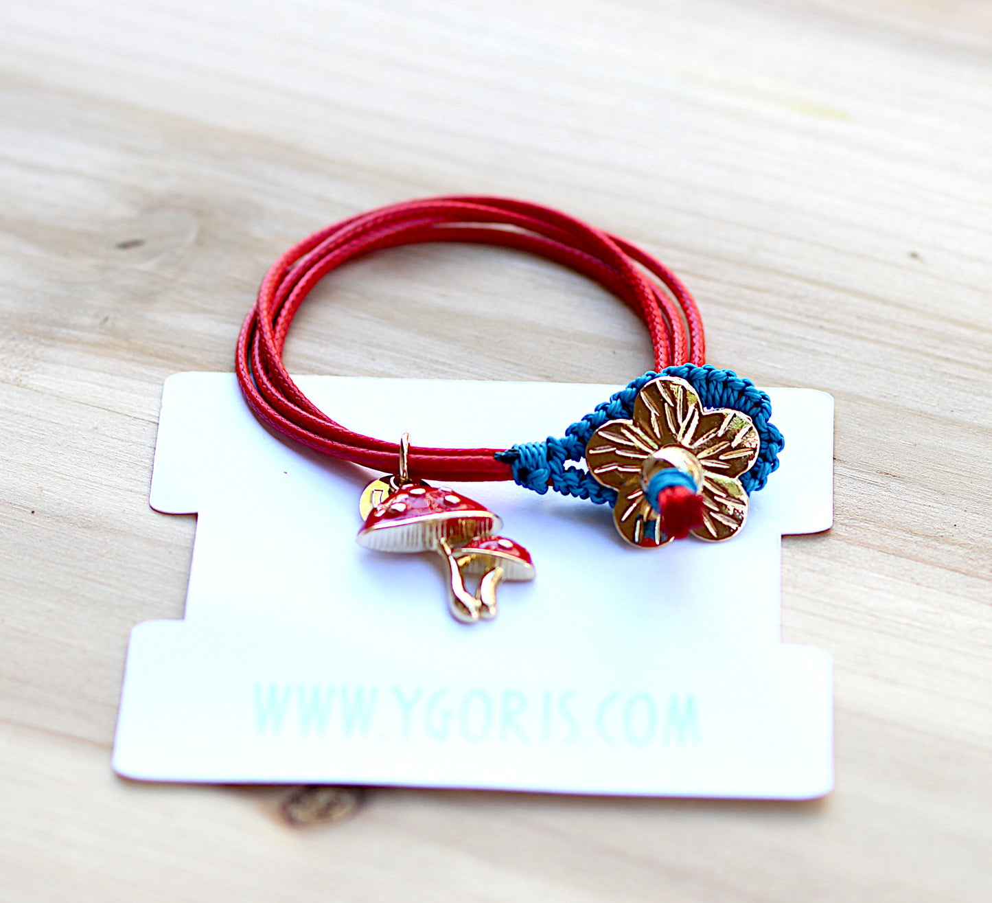 Red mushroom bracelet