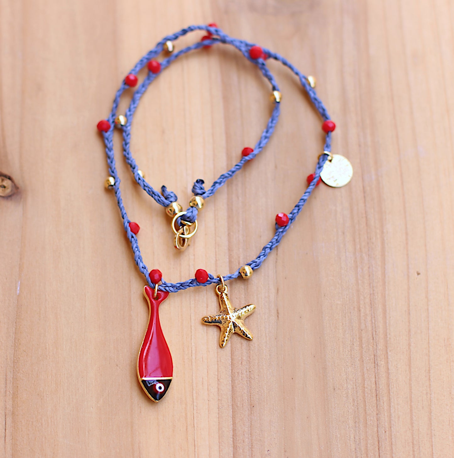 Red fish necklace