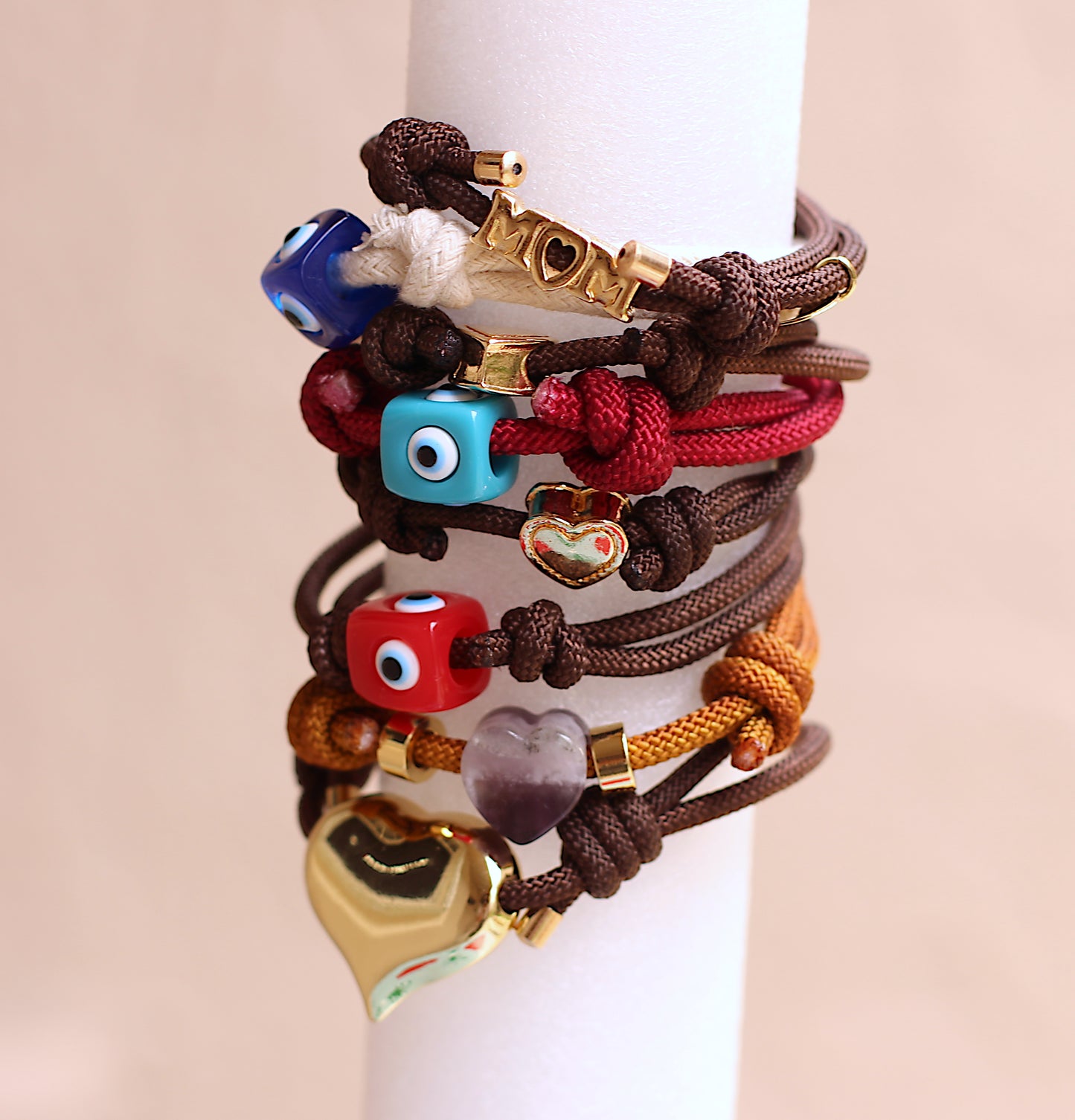 Sliding knot bracelets varied styles