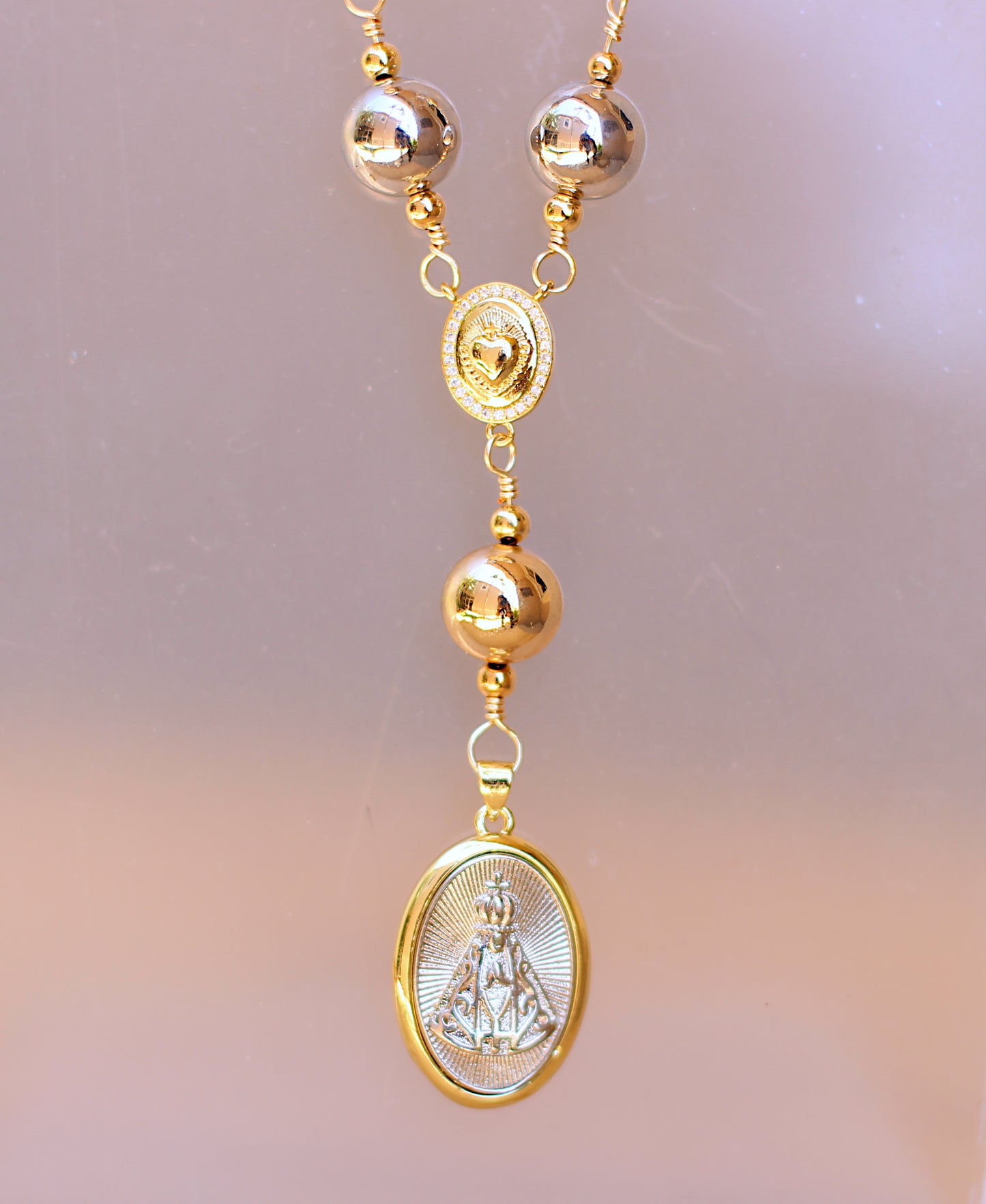 Rosary Virgen del Valle Necklace