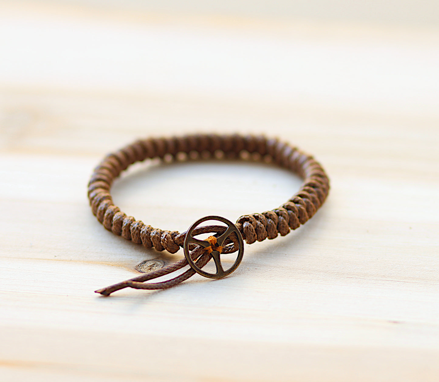 Black braided bracelet for men