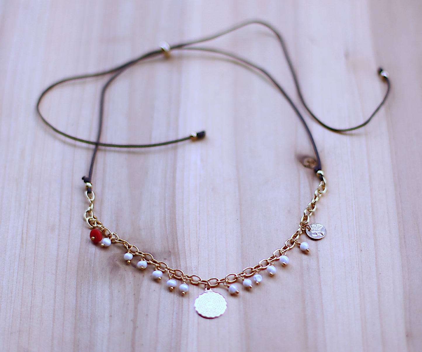 Pearls and chain necklace