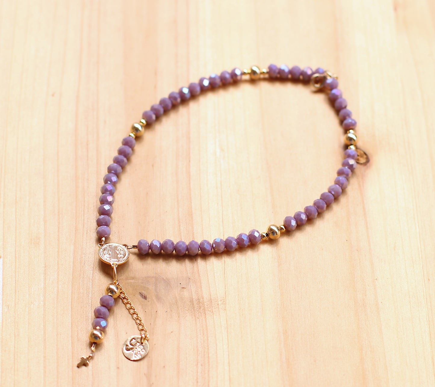 Rosary Bracelet Purple