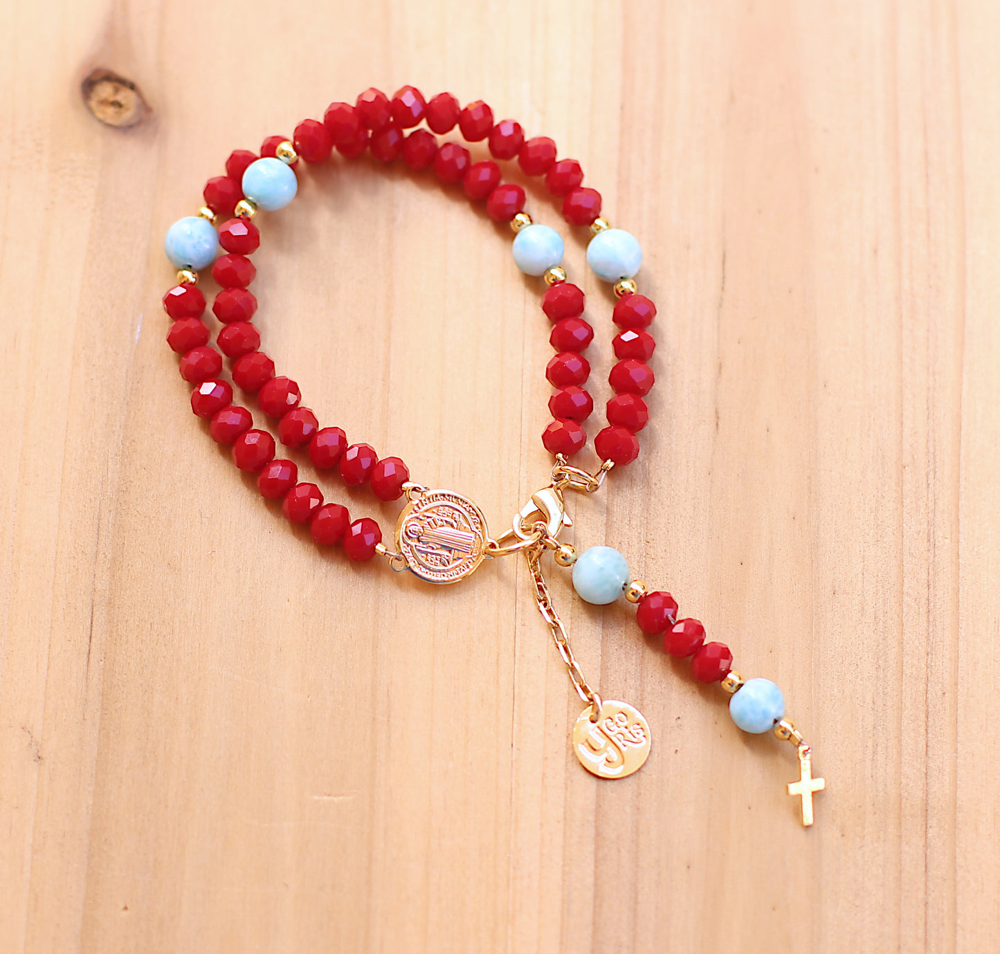 Red Rosary Bracelet