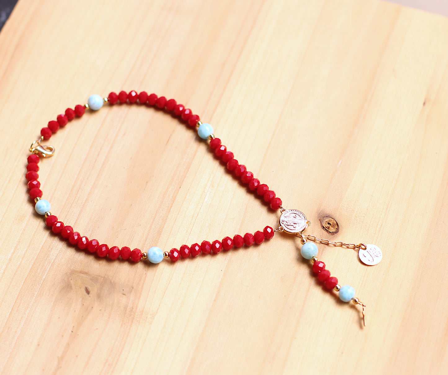 Red Rosary Bracelet