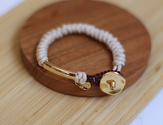White braided bdracelet