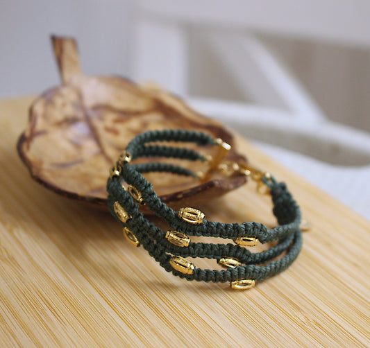 Three strand braided bracelet