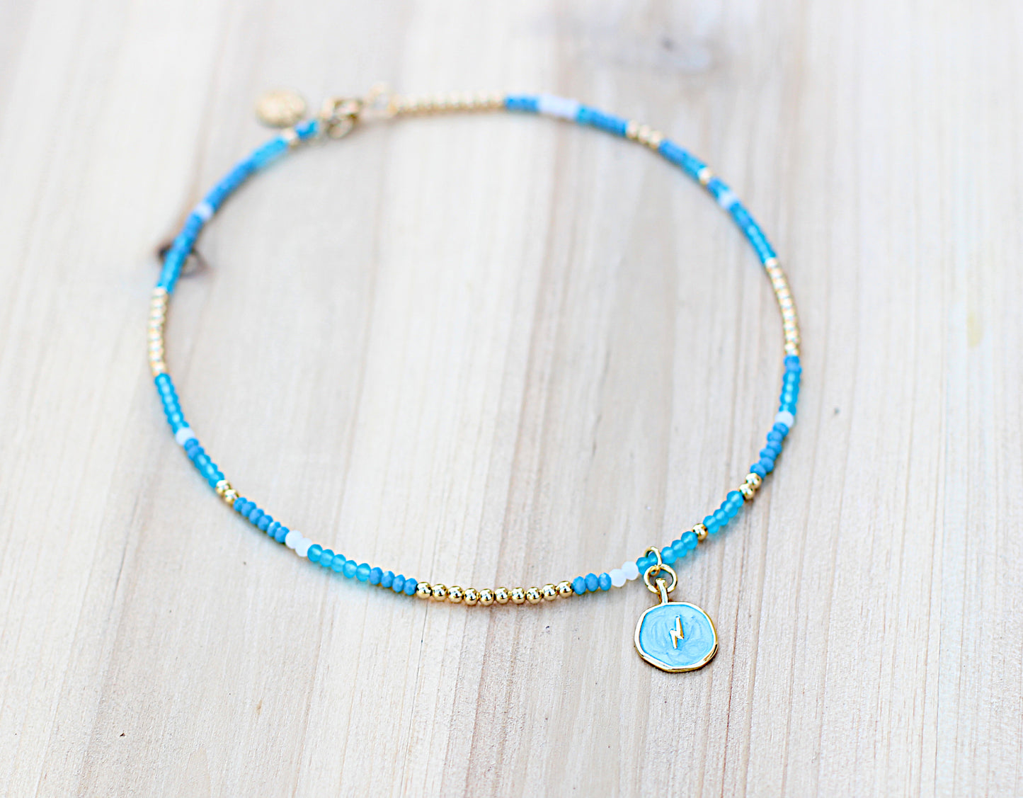 Blue beads necklace