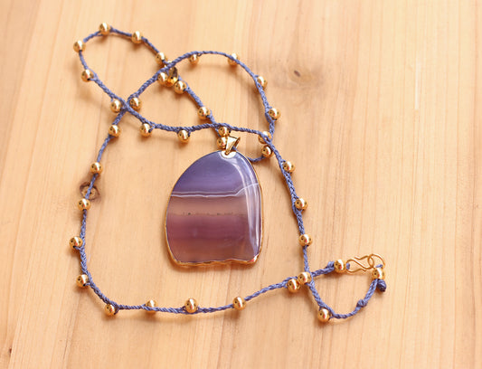 Large agate necklace