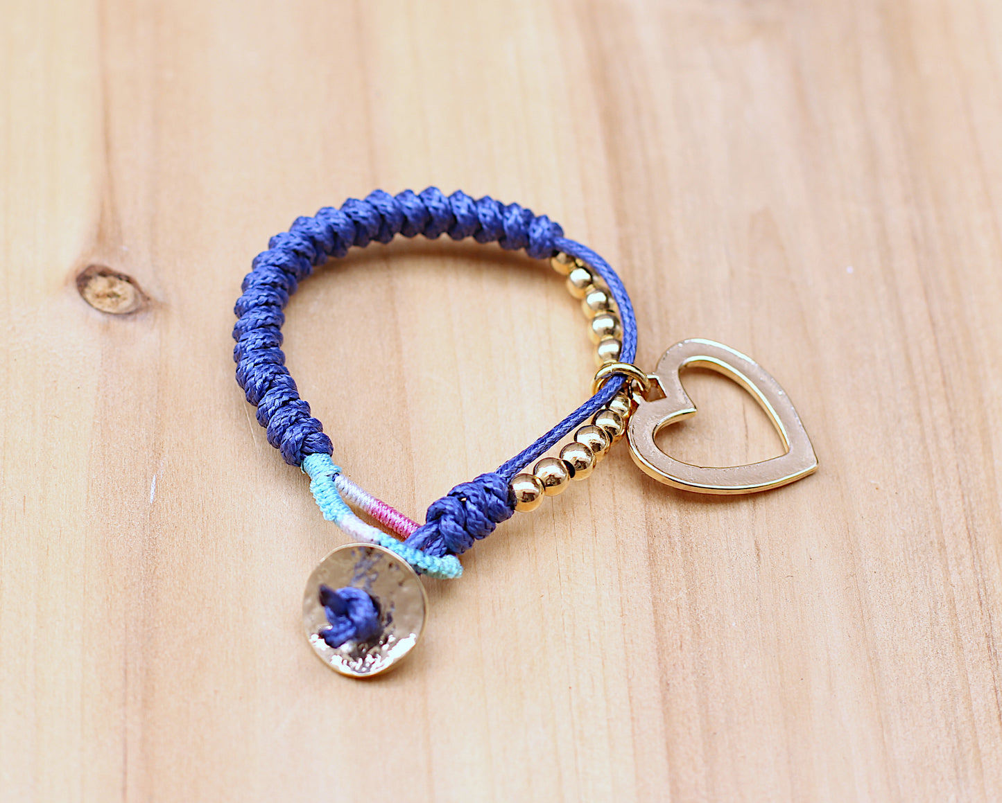 Deep blue woven cord Bracelet