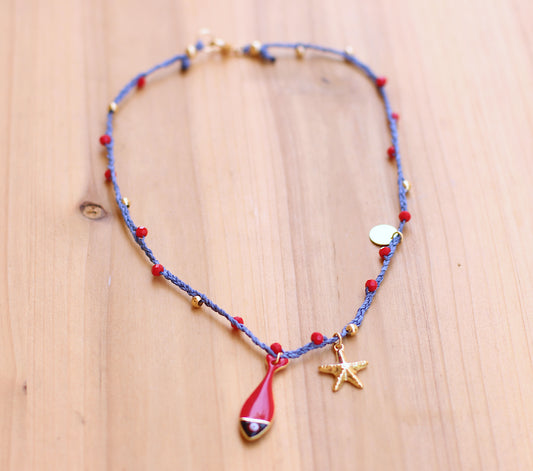 Red fish necklace