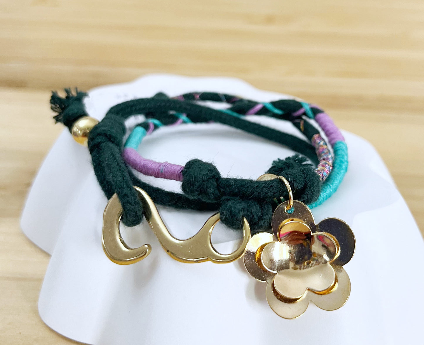 Green cord bracelet