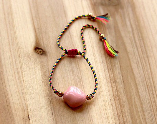 Pink acrylic bracelet