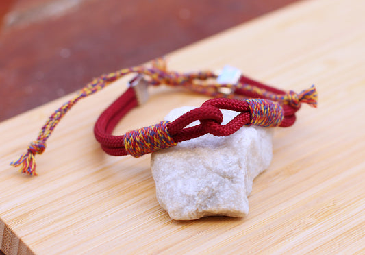 Red paracord bracelet