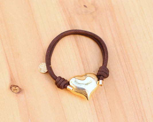 Sliding knot brown bracelets