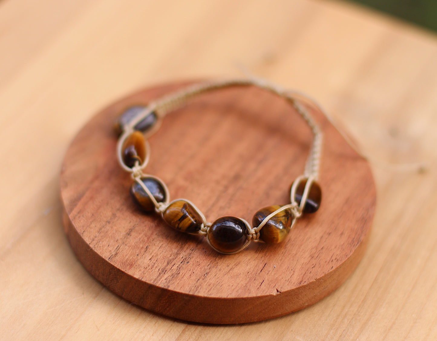 Irregular tiger eye beads bracelet