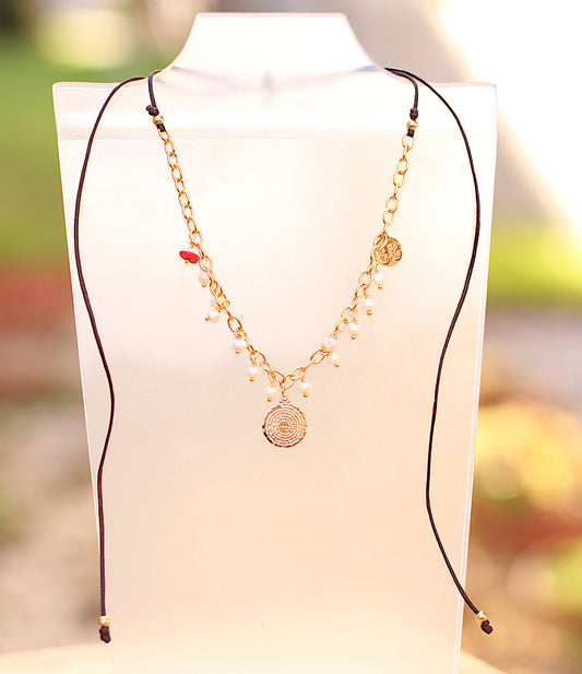 Pearls and chain necklace