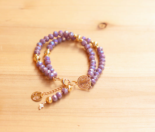 Rosary Bracelet Purple